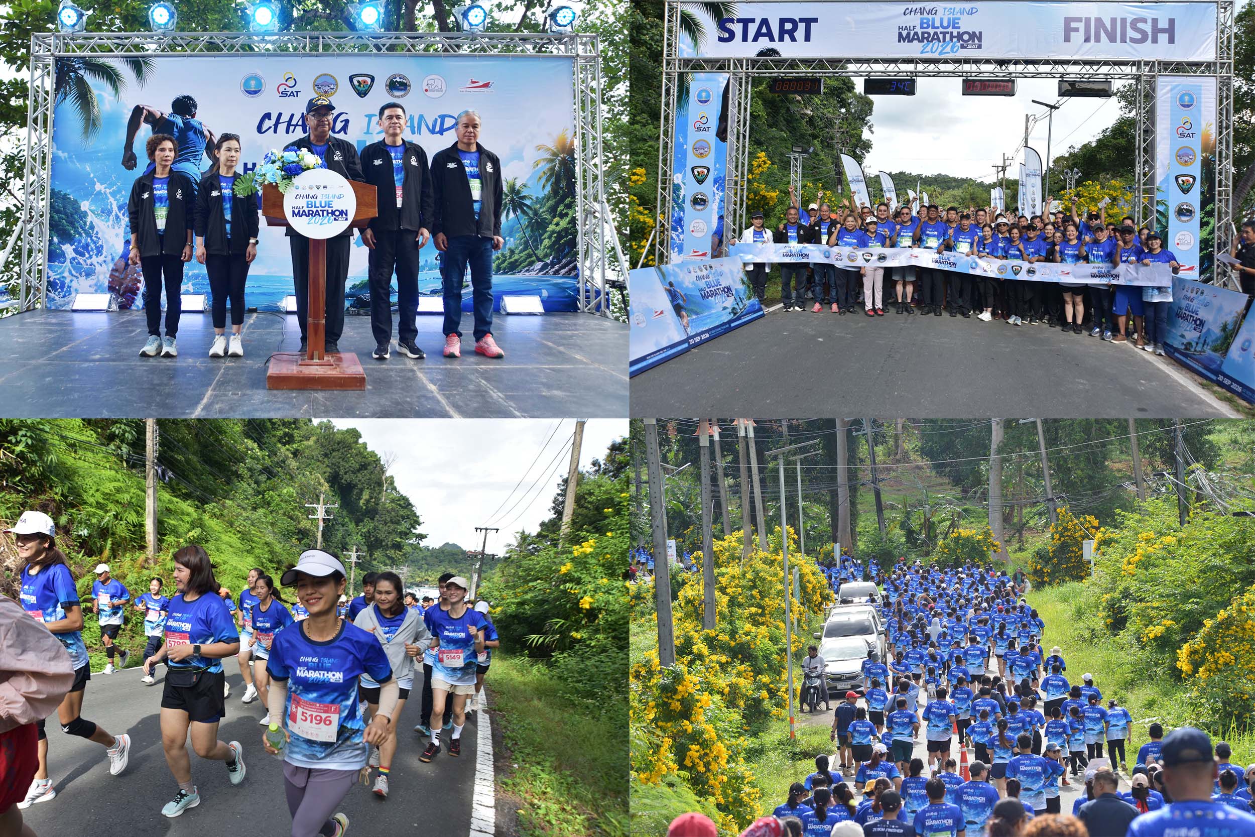 นักวิ่งจำนวนมาก ร่วมกิจกรรมวิ่งรายการ&ldquo;Chang Island Blue Half Marathon 2026 by SAT&rdquo; ที่จัดขึ้นภายใต้แนวคิด &ldquo;RUN THE ISLAND FEEL THE BLUE&rdquo;